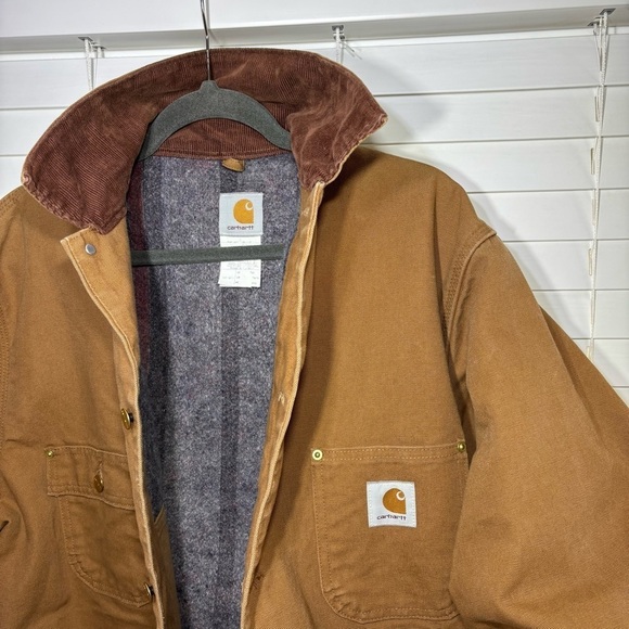 Carhartt Other - Carhartt Jacket Mens 46 Tall Chore Coat Blanket Lined Button Up Corduroy Work